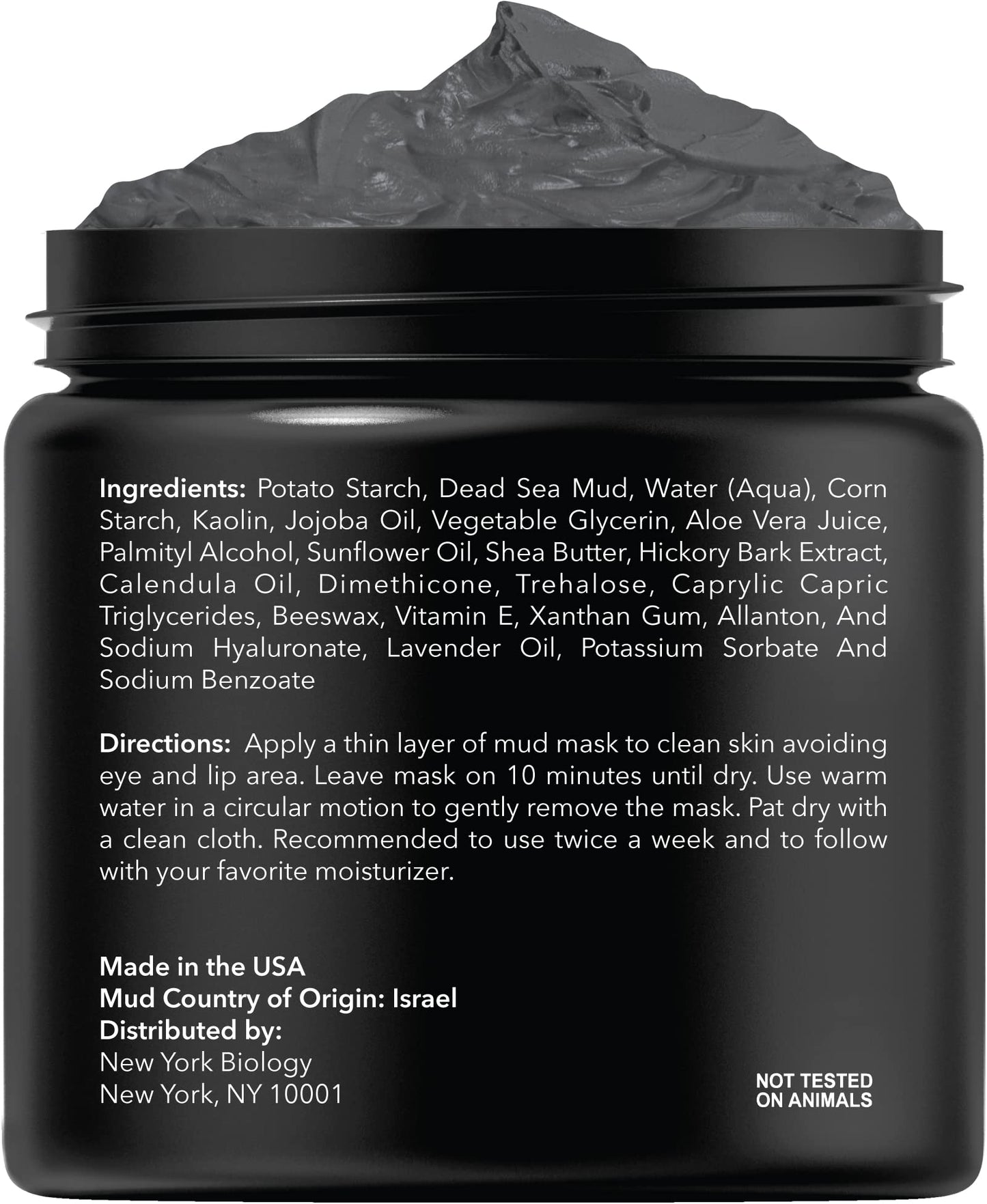 New York Biology Dead Sea Mud Mask for Face and Body - Spa Quality Pore Reducer for Acne, Blackheads & Oily Skin, Natural Skincare for Women, Men - Tightens Skin for A Healthier Complexion - 8.8 oz