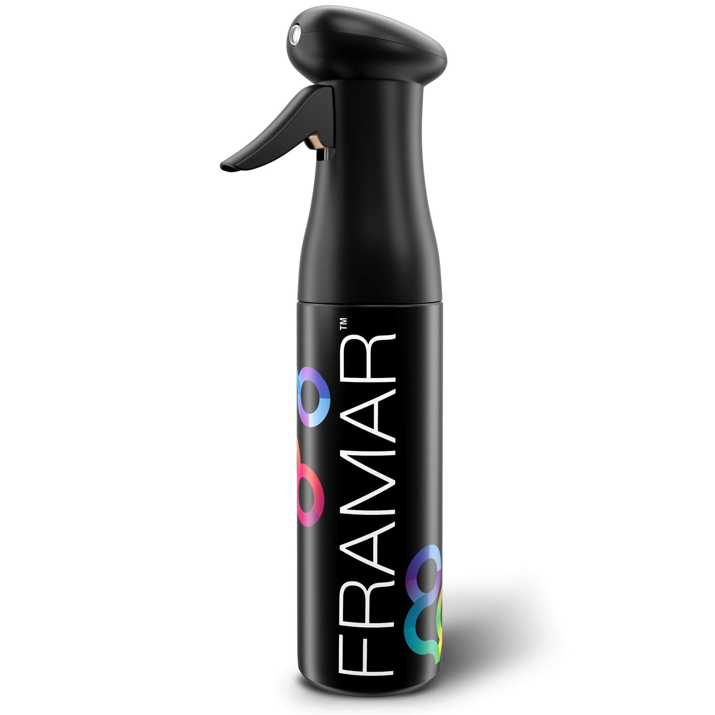 FRAMAR Premium Hair Mister Spray Bottle – Continuous Spray Bottle For Hair, Water Sprayer, Continuous Mister for Salon Supplies – Ultra Fine Mist – Black 250 ml