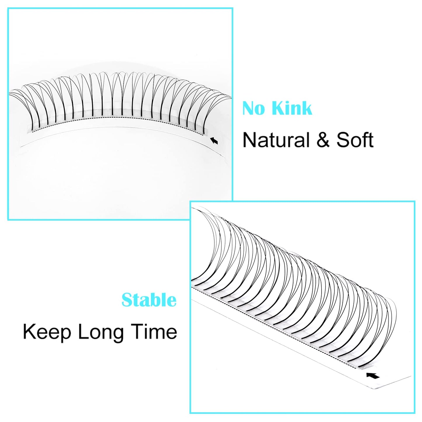 Lash Extension Premade Fans Eyelash Extensions Long Stem C Curl Volume Lash Extensions Pre Made Volume Lashes Premade Lash Extensions Fans (3D-0.10C, 15mm)