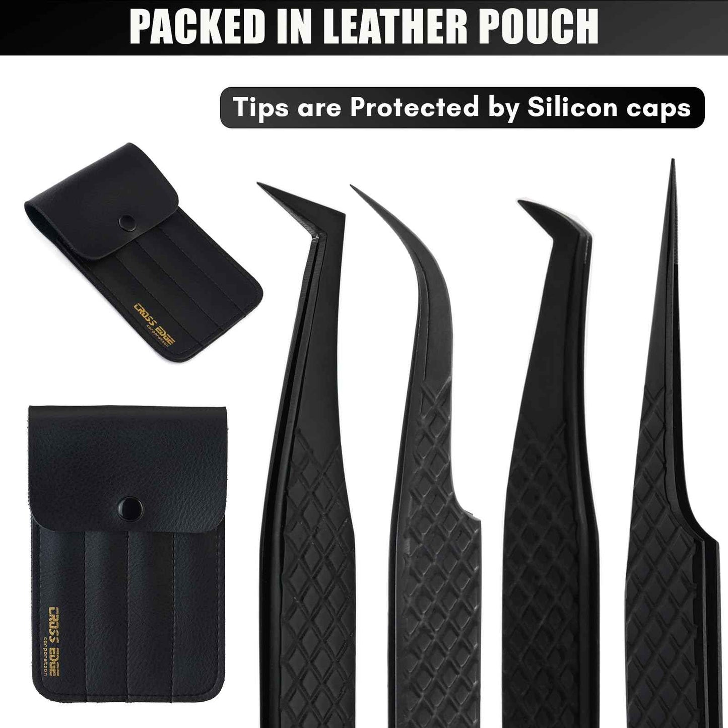 My Lash Tools Eyelash Extension Tweezers Fiber Tip Lash Tweezers, Precision Boot Fiber Tip Volume Tweezers for Lash Extensions Japanese Steel Curved & Isolation Tweezer pinzas para pestaas (4pcs Set)