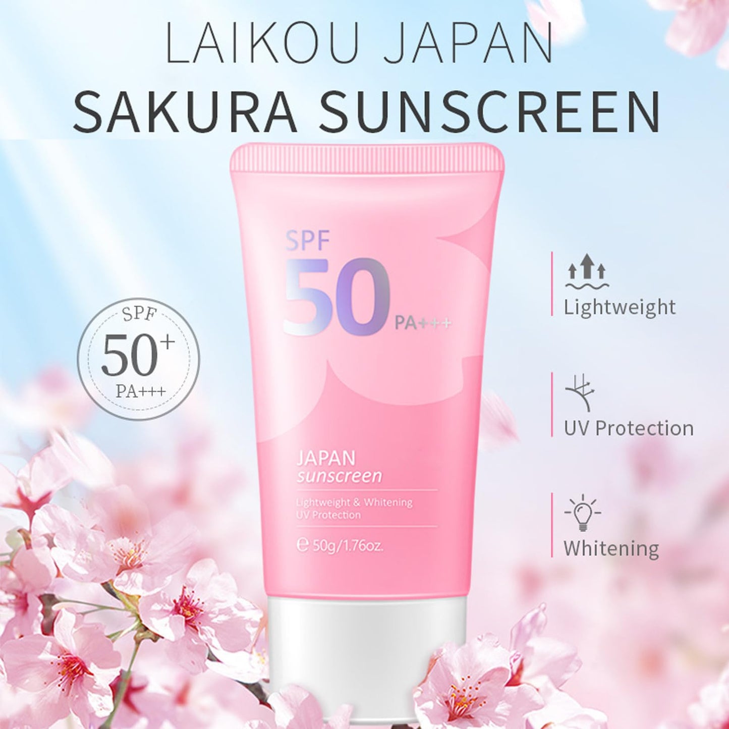 Japan Sunscreen SPF 50 Bloqueador Solar Japones Sunscreen for Face Japanese Sunscreen SPF PA+++ Rosada Sunscreen Essence Cream 50g Moisturizing Cosmetics Skin Care Products (2)