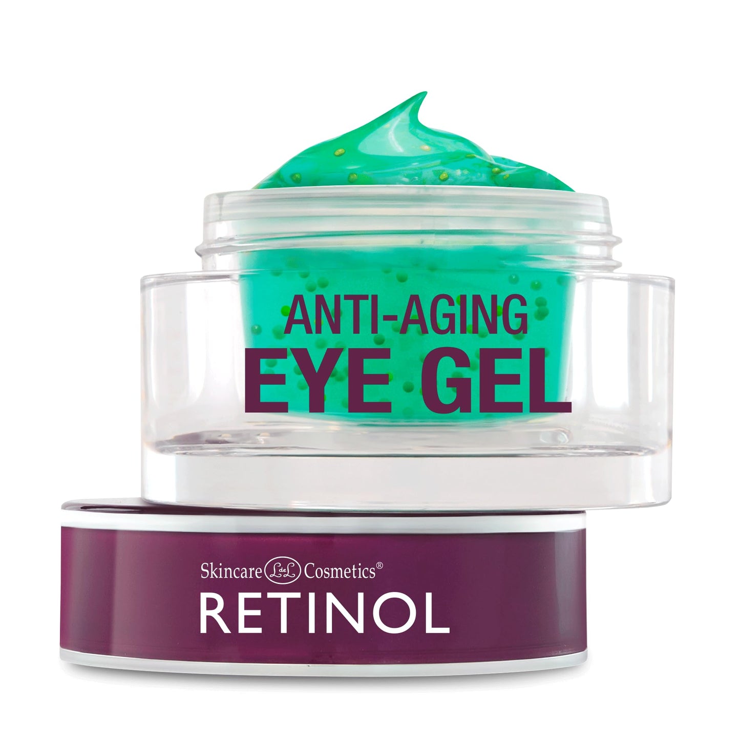 Retinol Vitamin A Eye Gel - Anti-Aging, Reduces Puffiness & Dark Circles, Restores Elasticity, 15ml