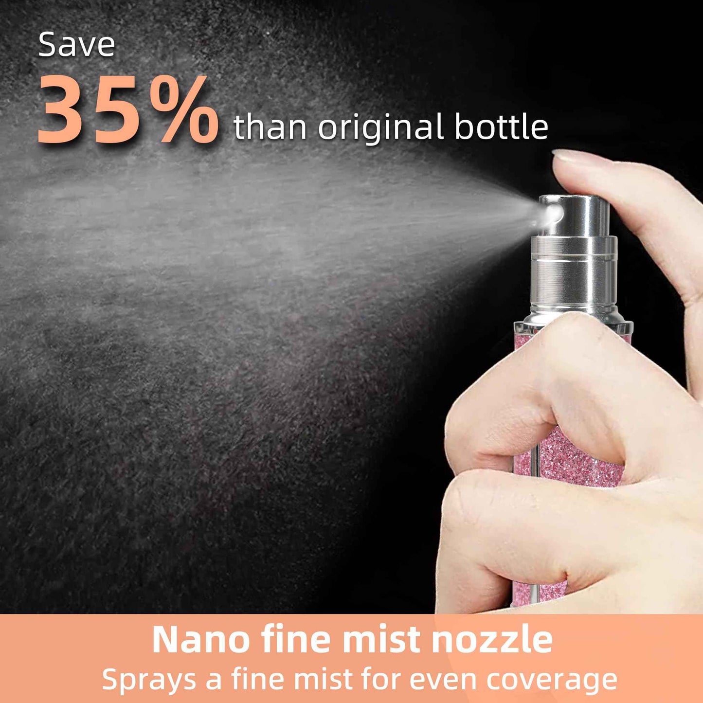 muilsae AB00DB 5ml Leather Perfume Atomiser Refillable, Bottom Fill Perfume Bottle, Portable and Leak-proof Suitable for Women and Men (AB00DB 5ml)