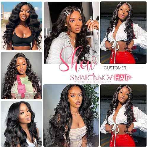 Body Wave 13x6 Lace Front Wigs Human Hair for Women Bleached Knots HD Lace Frontal Wigs Pre Plucked with Baby Hair 18Inch #1B Natural Black 150% Density Transparent Lace Front Curly Virgin Hair Wigs