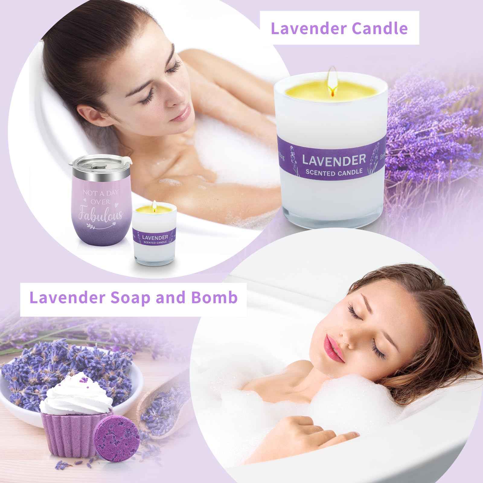 RTDERE Birthday Gifts for Women Mom, Unique Mothers Day Gifts for Best Mom from Daughter Son, Get Well Soon Gifts, Personal Care Gifts Basket for Women Girl Sister 10pcs