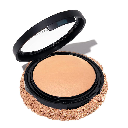 LAURA GELLER NEW YORK Baked Double Take Powder Foundation - Medium - Buildable Medium to Full Coverage - Matte Finish