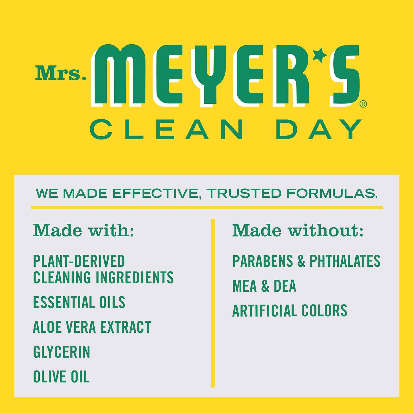 MRS. MEYER'S CLEAN DAY Hand Soap, Made with Essential Oils, Biodegradable Formula & Liquid Hand Soap, Made with Essential Oils, Biodegradable Formula