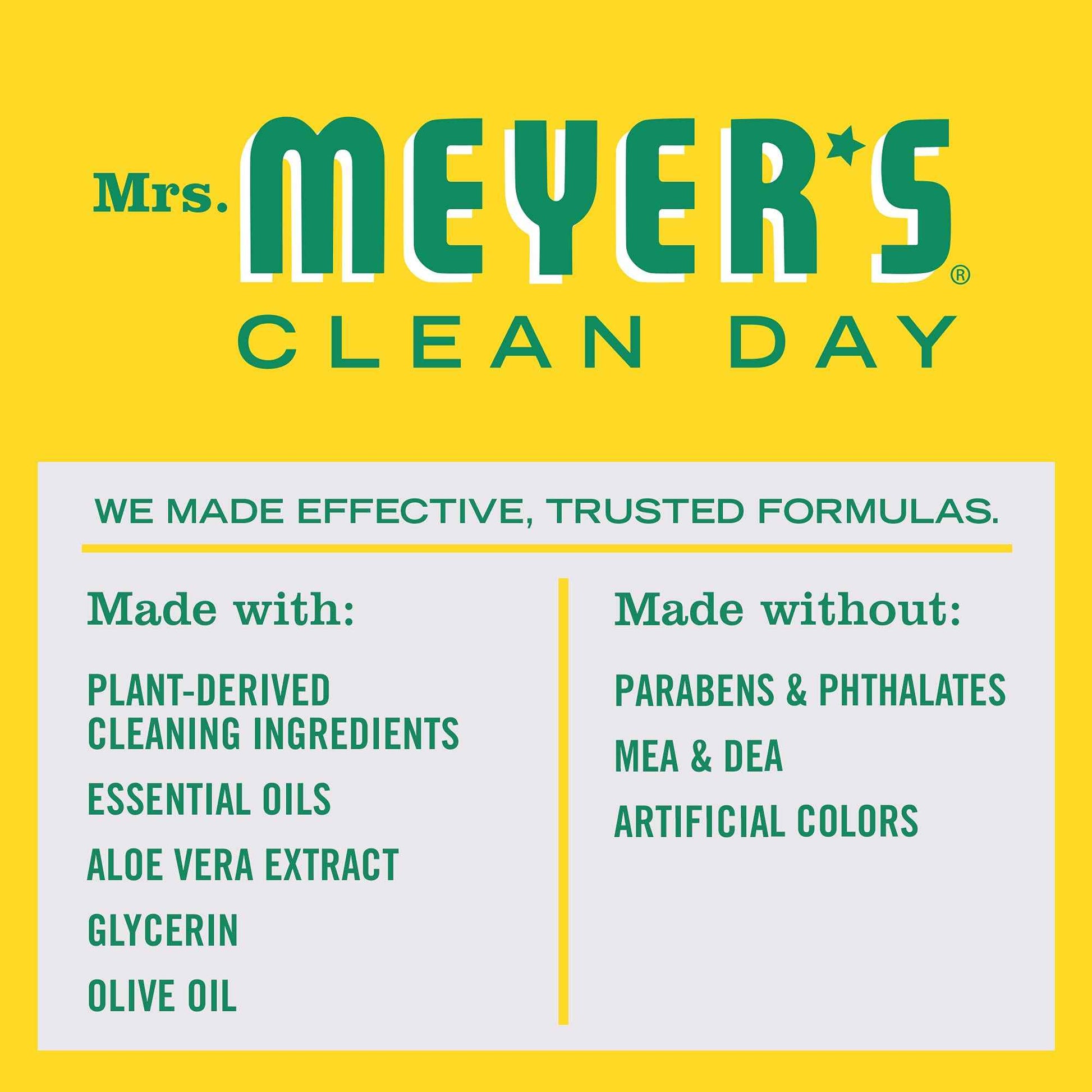 MRS. MEYER'S CLEAN DAY Hand Soap, Made with Essential Oils, Biodegradable Formula & Liquid Hand Soap, Made with Essential Oils, Biodegradable Formula