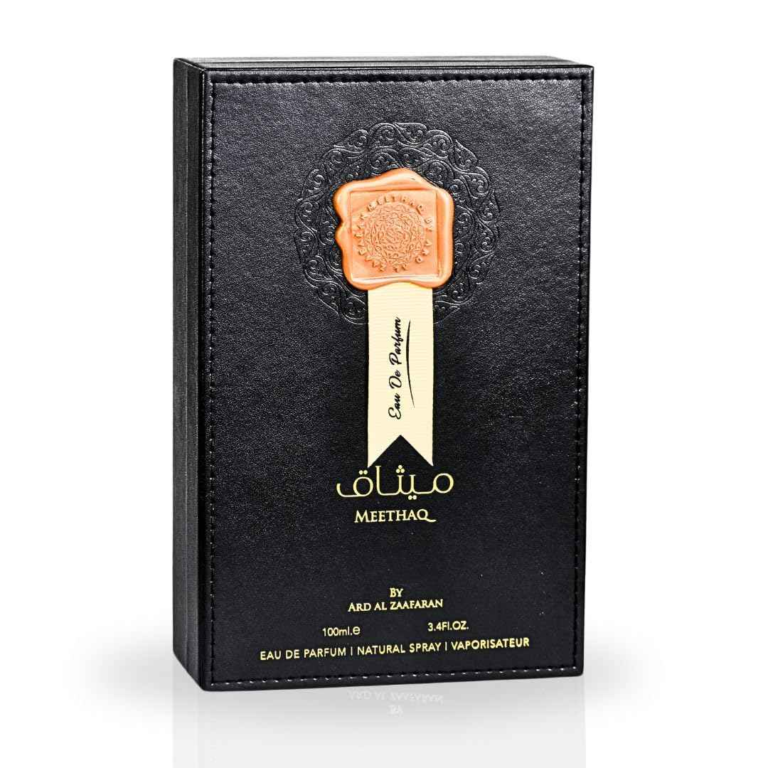 Meethaq EDP Spray 100ML (3.4 OZ) By Ard Al Zaafaran | Long Lasting & Luxurious Blend Of Enchanting Fragrance.