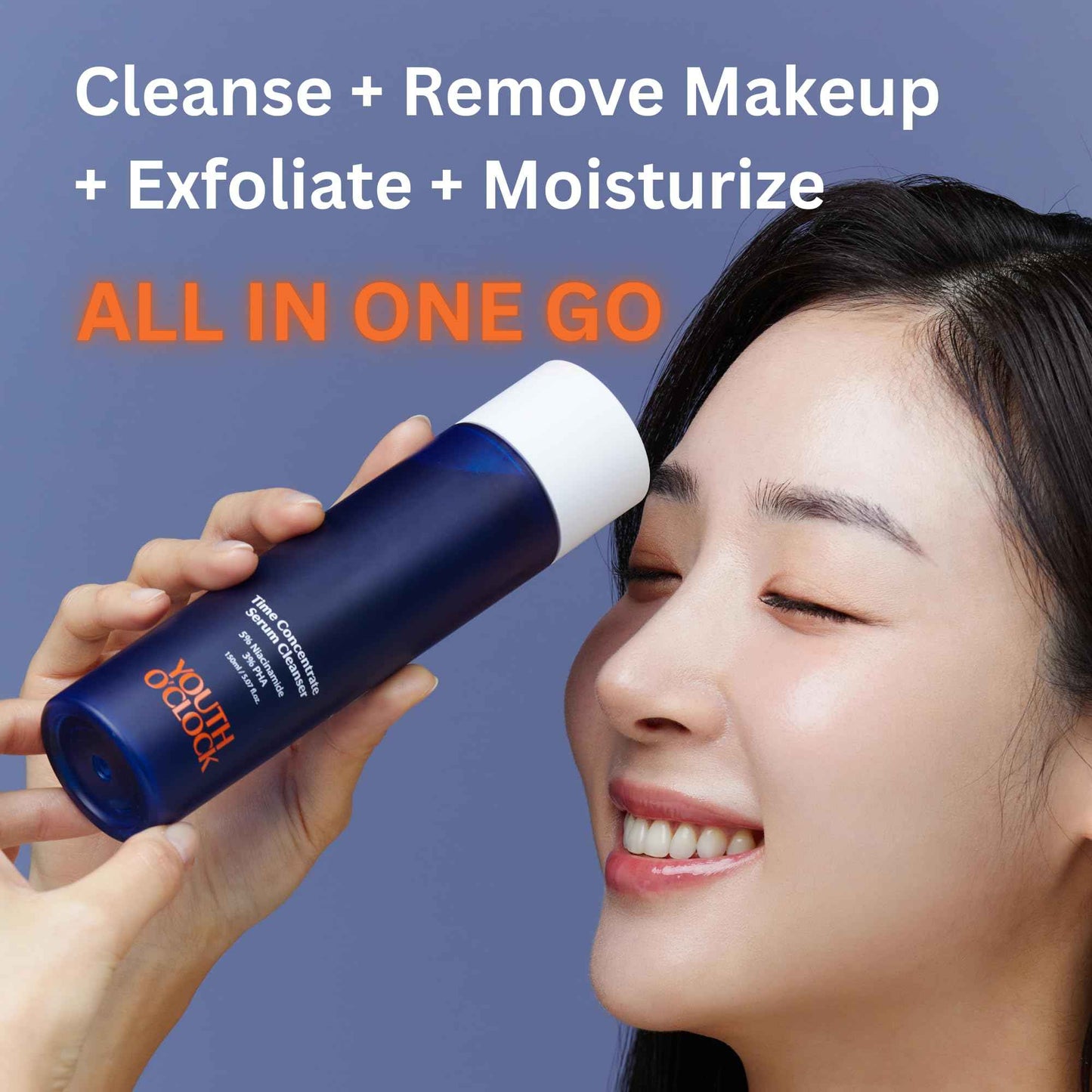 YOUTH O'CLOCK Time Concentrate Serum Cleanser (5.07 fl.oz. 150ml) Niacinamide 5% + PHA 3%