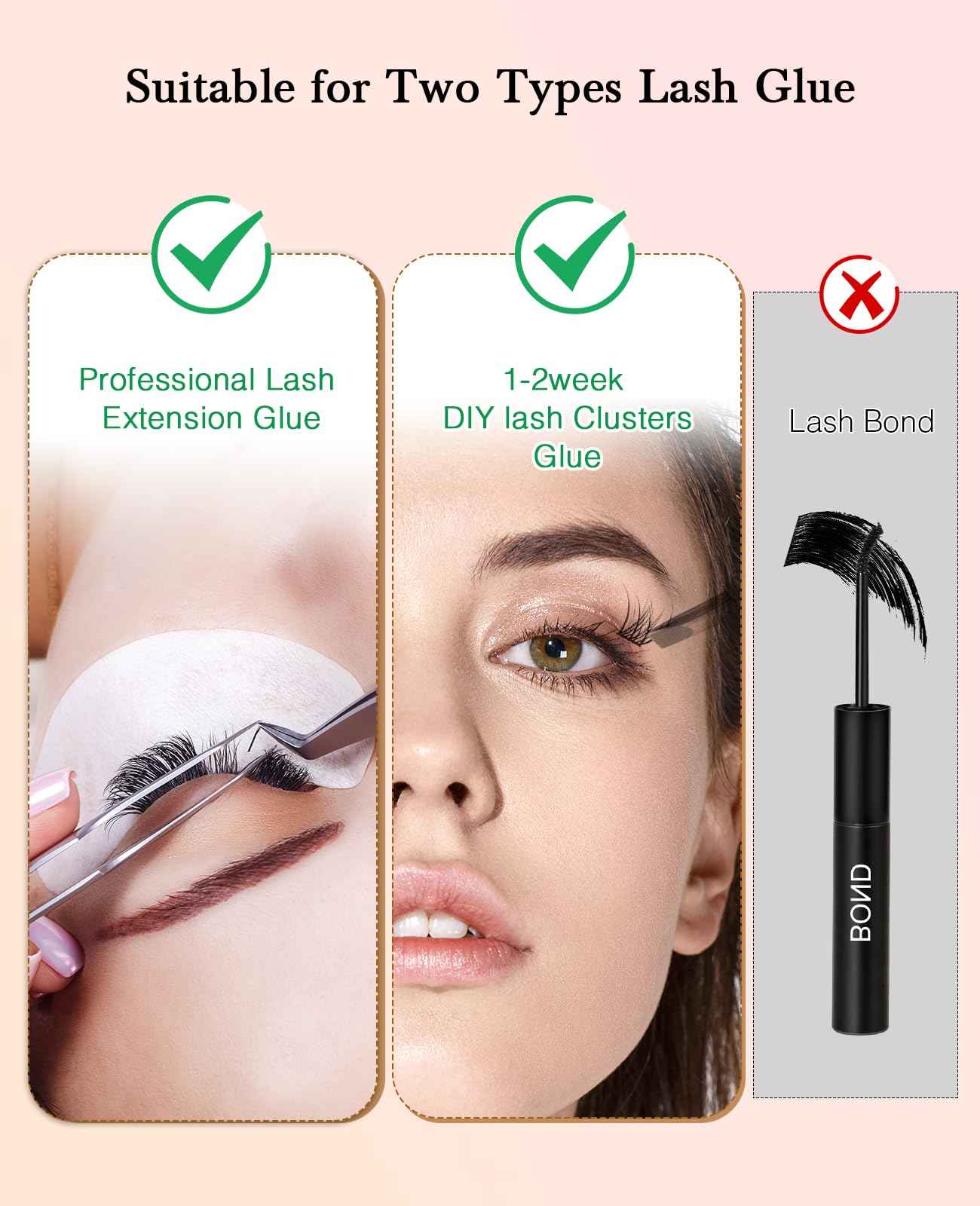 EMEDA Eyelashes Extension Remover 10g, Lash Extension Remover for Individual Lashes with Chamomile Gentle Formula, 0.35oz Professional Removal Cream Kits with Tools (02)