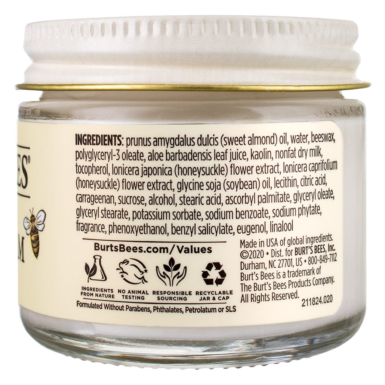 Burt's Bees Almond & Milk Hand Creme 2 oz (Pack of 6)