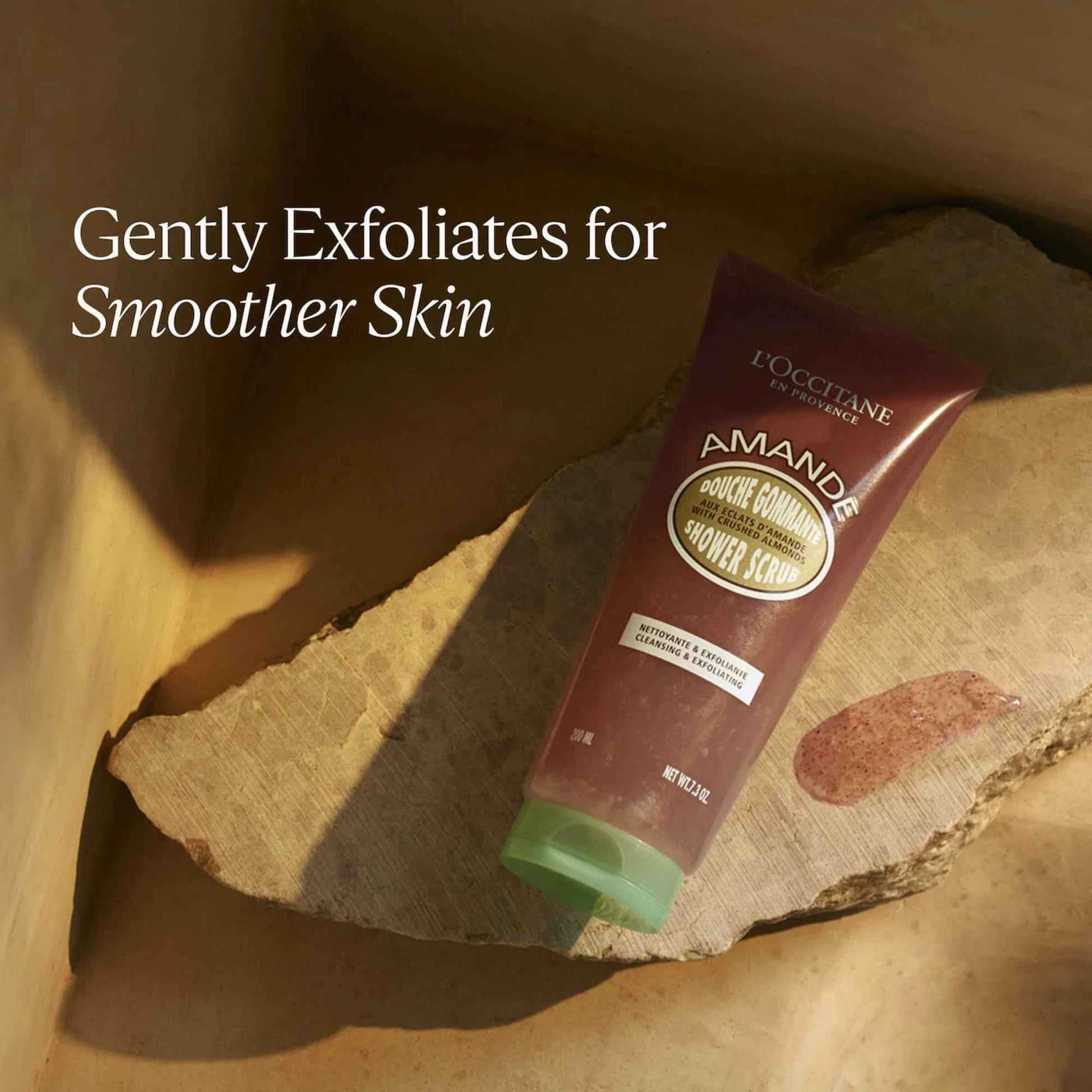 L’Occitane Almond Shower Scrub, 2-In-1 Exfoliating Body Wash with Nourishing Oil Removes Dead Skin Cells & Cleanses for Smooth, Soft & Radiant Skin