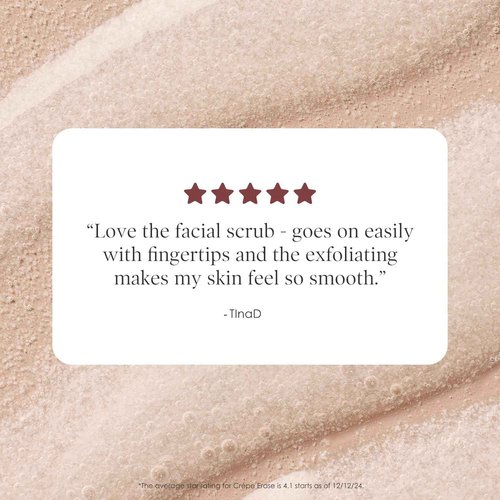 BODY FIRM Crepe Erase Refining Facial Scrub, Anti-Aging Skin Care, Exfoliating Face Wash with Gentle AHA BHA Exfoliators, Exfoliating Pre Treatment for Wrinkle & Crepe Skin, Promotes Collagen, 6 fl oz