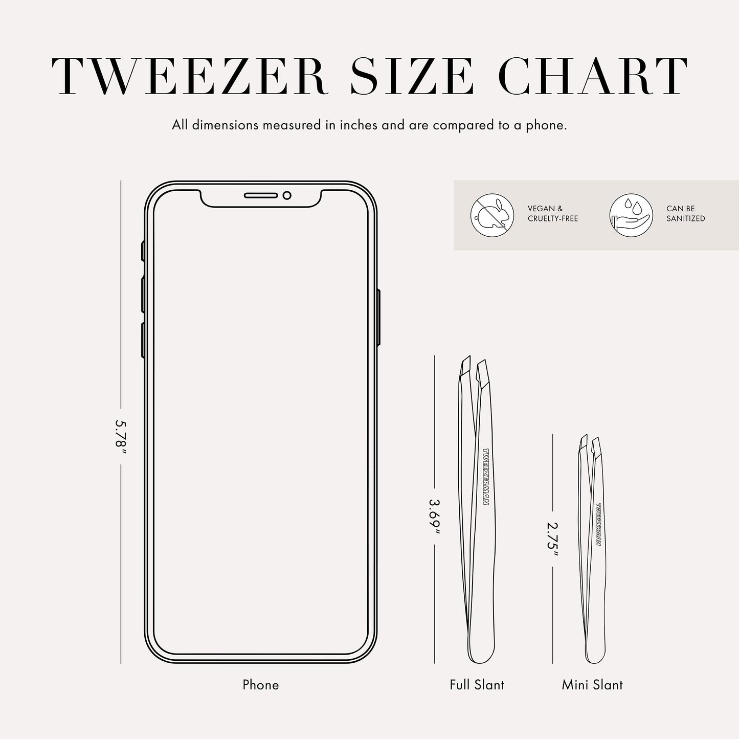 Tweezerman Exclusive Rose Tea Mini Slant Tweezer