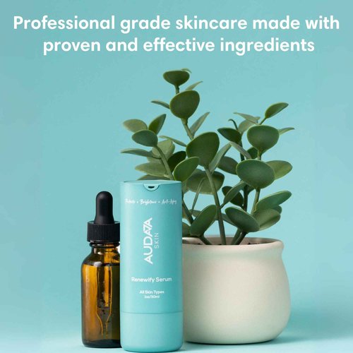 AUDAJA Renewify Serum - Shield & Revitalize with Vitamin C, E, & Ferulic Acid - Ultimate Protection for All Skin Types - Brightens, Hydrates & Reduces Signs of Aging – 30 ml