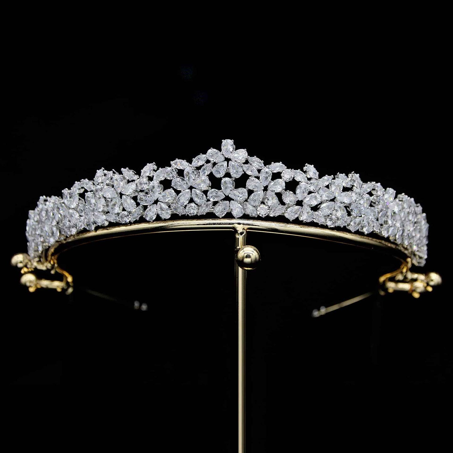 Sparkly Small Zircon Wedding Crowns and Tiaras for Women Cubic Zirconia Quinceanera Crown Sweet 16 Tiara Little Silver Gold Headband Crystal Headpieces Coronas Para 15 Anos Quinceaneras 2023 (Silver