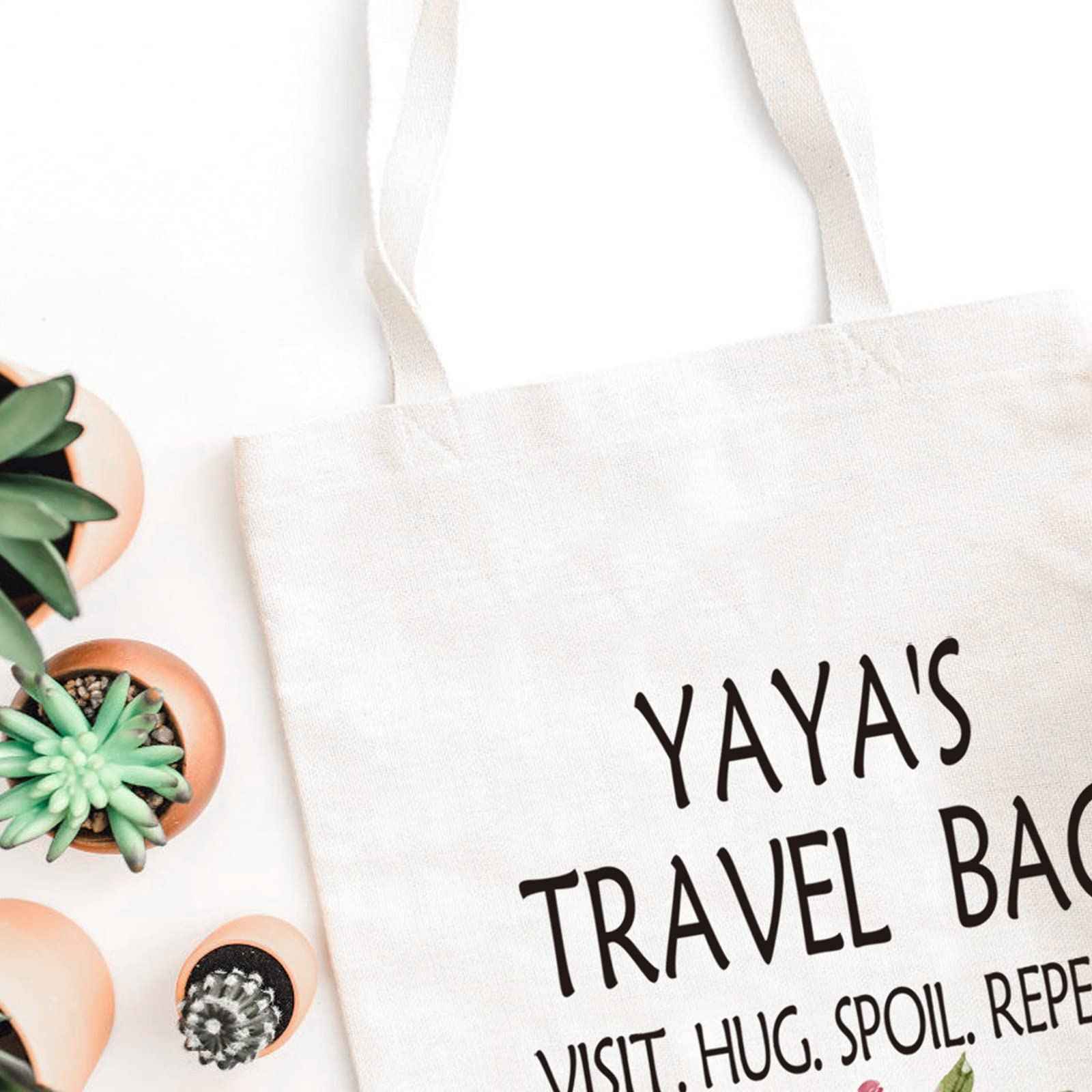 WCGXKO Yaya Gift Grandma Mother's Day Gift Birthday Gift Travel Gift Cosmetics Bag Toiletry Bag Gift for Yaya (YAYA'S TRAVEL tote) …