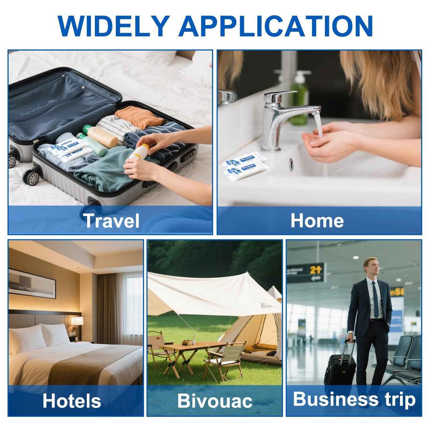 Mini Soap Bars Bulk Individually Wrapped Bulk Bar Soap 0.7oz Travel Soap Small Hotel Soaps Toiletries for Hotel Bathroom Camp RV (100)