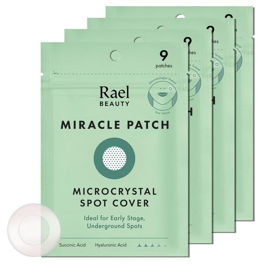 Rael Pimple Patches, Miracle Microcrystal Spot Cover - Hydrocolloid Acne Patches for Early Stage, with Tea Tree Oil, for All Skin Types, Vegan, Cruelty Free (36 Count)