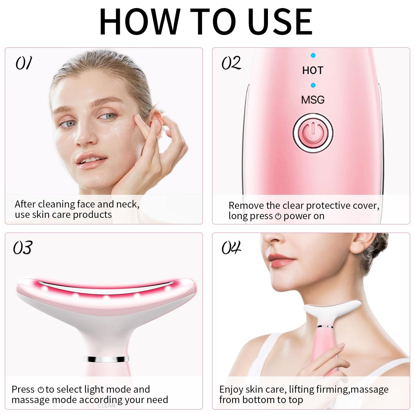 Face Neck Tool for Skin Care,3 in 1 Portable Face Neck Beauty Device for Skin Massager