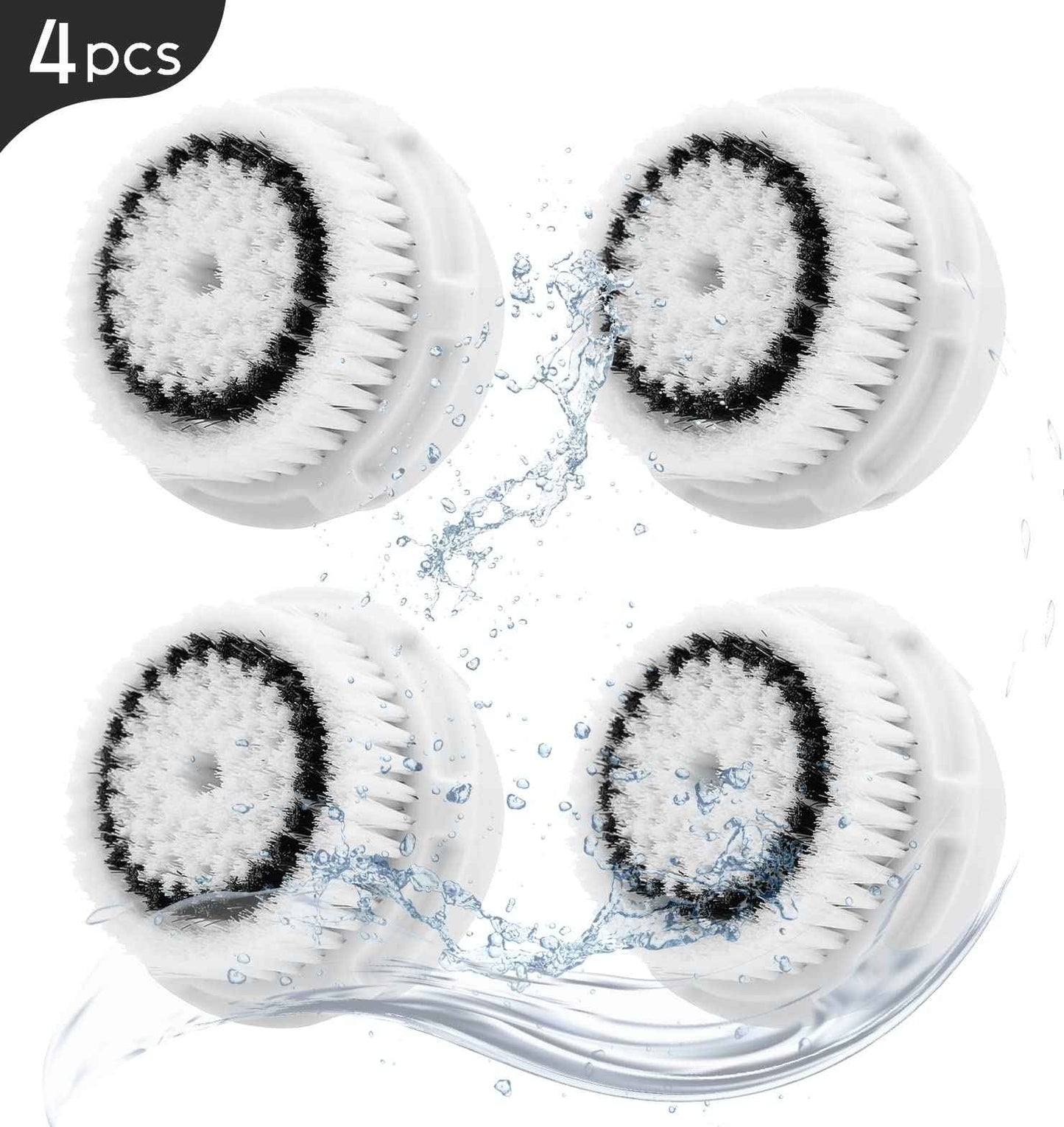 benvesa Sensitive Replacement Brush Heads – Compatible with Clarisonic Mia 1, Mia 2, Mia Fit, Alpha Fit, Smart Profile Uplift – 4 Pack