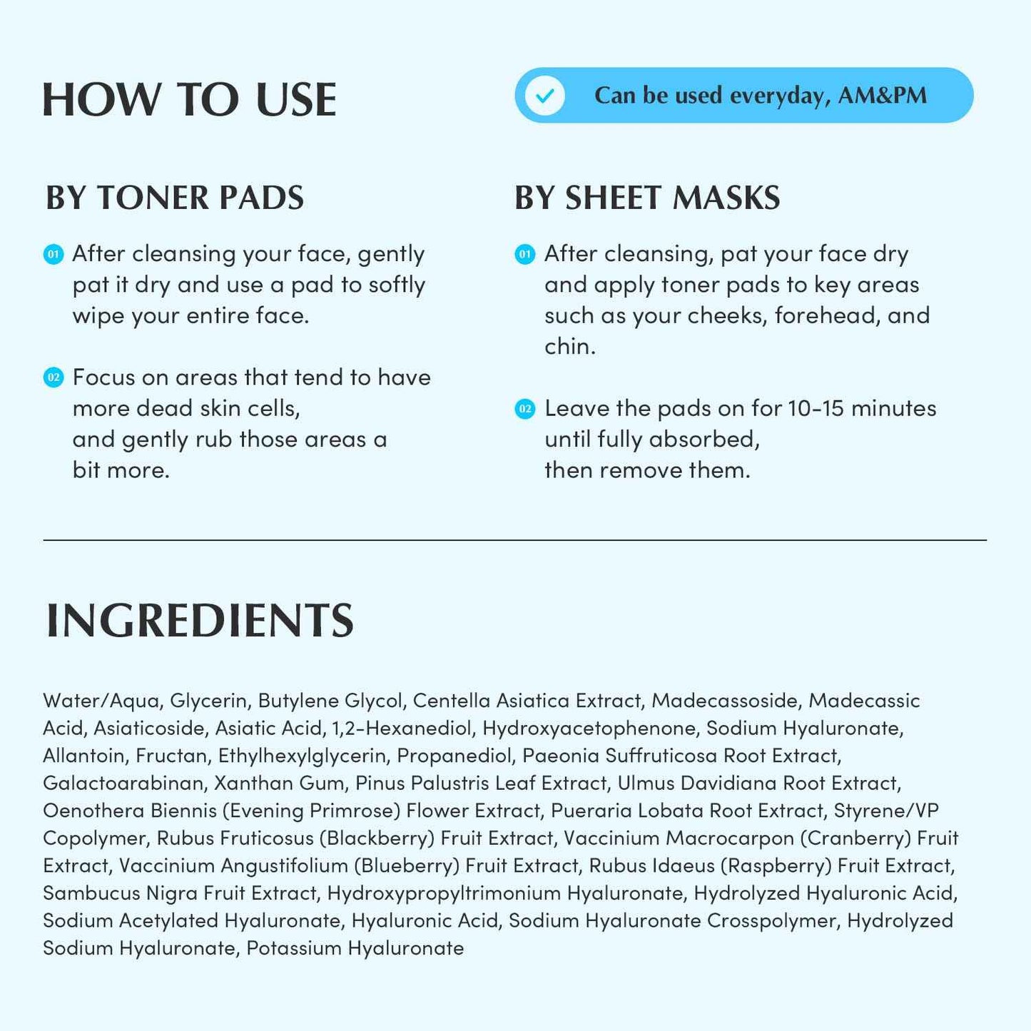 EQQUALBERRY Swimming Pool Toner Pads - Dual-Textured Facial Toner Pads for Pore Care and Gentle Exfoliation | Boosted Hydration with Hyaluronic Acid | Korean Toner Pads for Face (70 Pads)