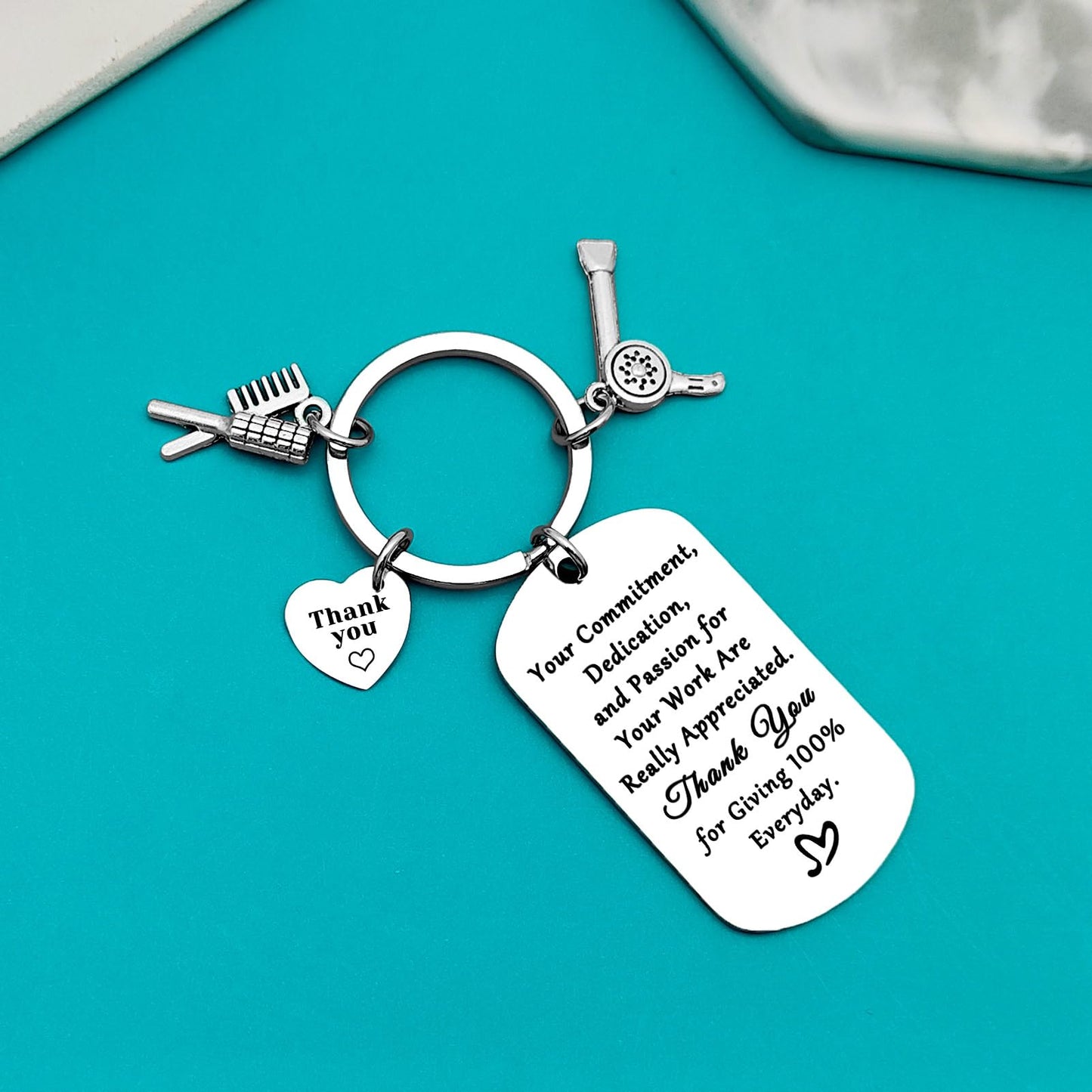 Xiahuyu Hairdresser Gifts Hairdresser Keychain Hair Stylist Appreciation Gifts Thank You Gifts for Hair Dresser Barber Birthday Thanksgiving Christmas Leaving Retirement Gift for Hairdresser