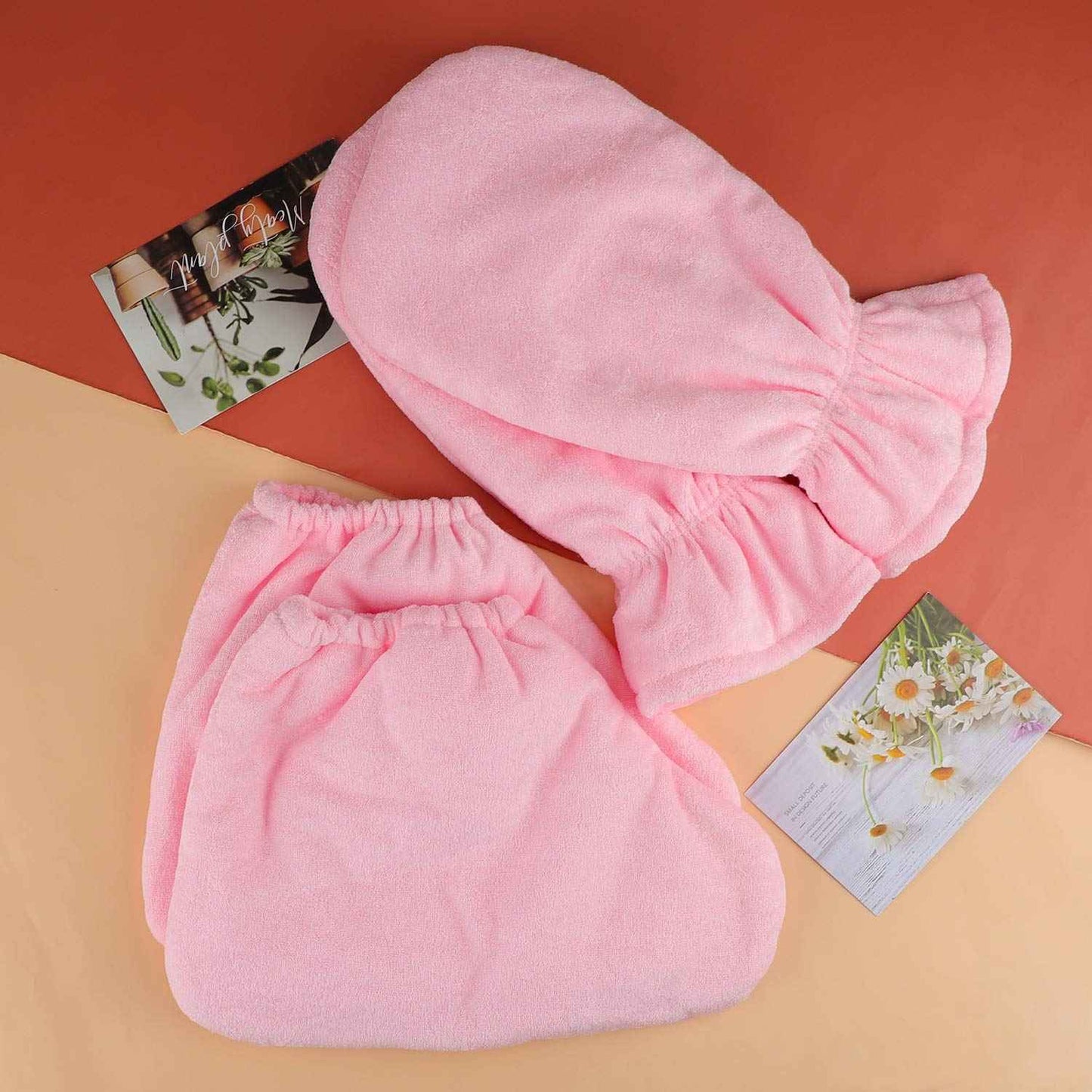 Paraffin Wax Gloves for Hand and Feet, Segbeauty Larger Thicker Paraffin Heated Mitten Foot Liners, Pink Gloves & Socks for Hot Wax Hand thera-py Thermal treat-ment Wax Warmer Paraffin Wax Machine