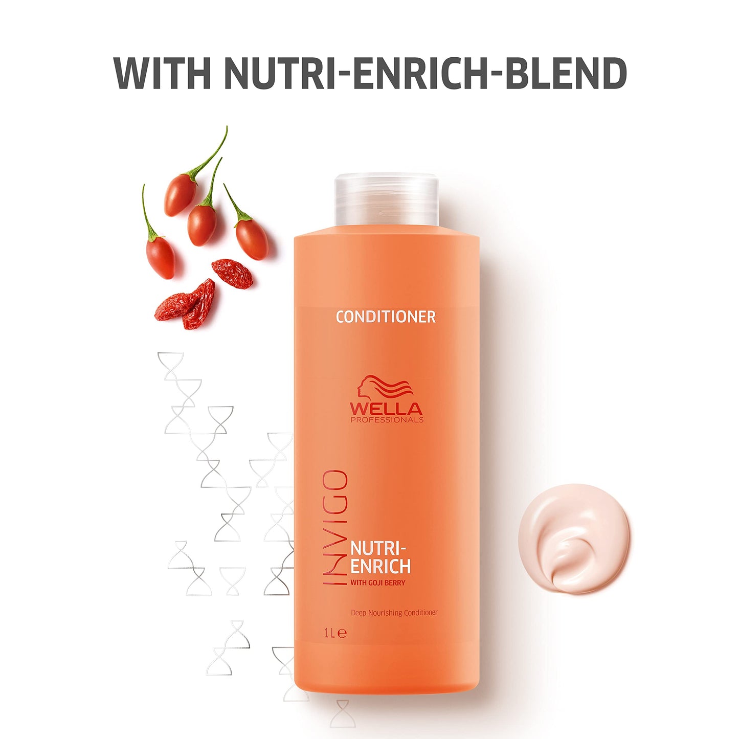 Wella Professionals Invigo Nutri-Enrich Conditioner| Deep Nourishing & Moisturizing Conditioner| For Dry & Damaged Hair| 33.8 Fl Oz