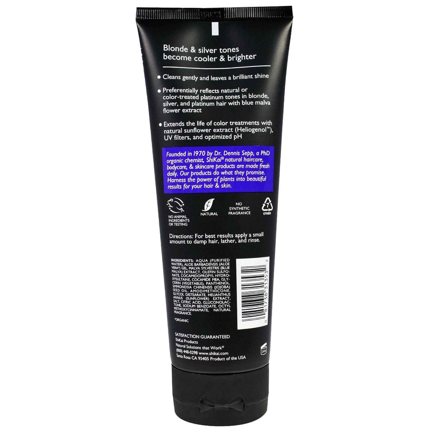 Shikai Color Reflect Platinum Shampoo and Shikai Color Reflect Daily Moisture Conditioner Bundle With Blue Malva, Avocado Oil, Panthenol (Provitamin B5) and Shea Butter, 8 fl. oz. each