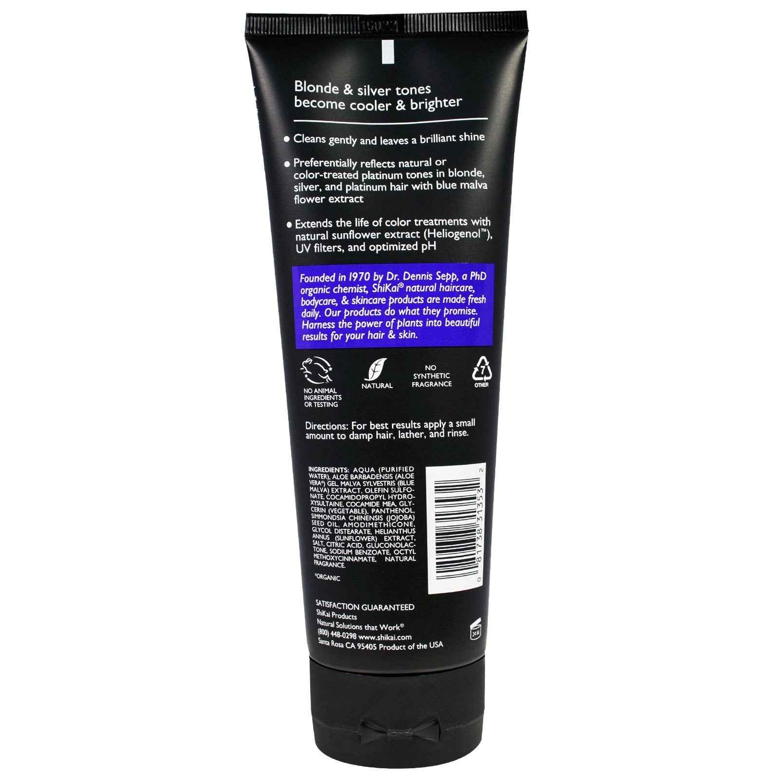 Shikai Color Reflect Platinum Shampoo and Shikai Color Reflect Daily Moisture Conditioner Bundle With Blue Malva, Avocado Oil, Panthenol (Provitamin B5) and Shea Butter, 8 fl. oz. each