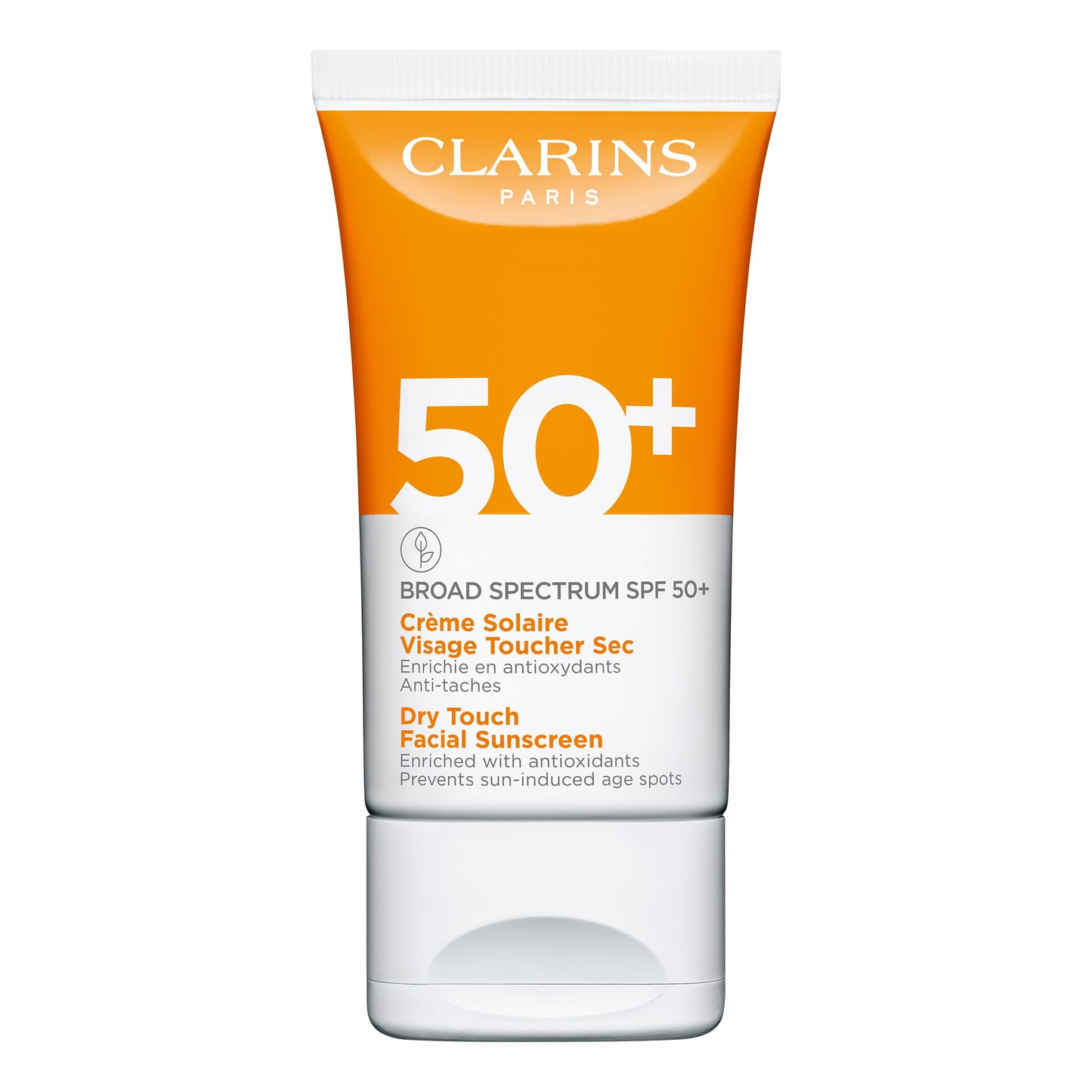 Clarins Dry Touch Face Sunscreen | Broad Spectrum SPF 50+ | UVA/UVB Protection | Lightweight and No White Cast | Enriched with Antioxidants | All Skin Types, including Sensitive Skin | 1.7 Ounces