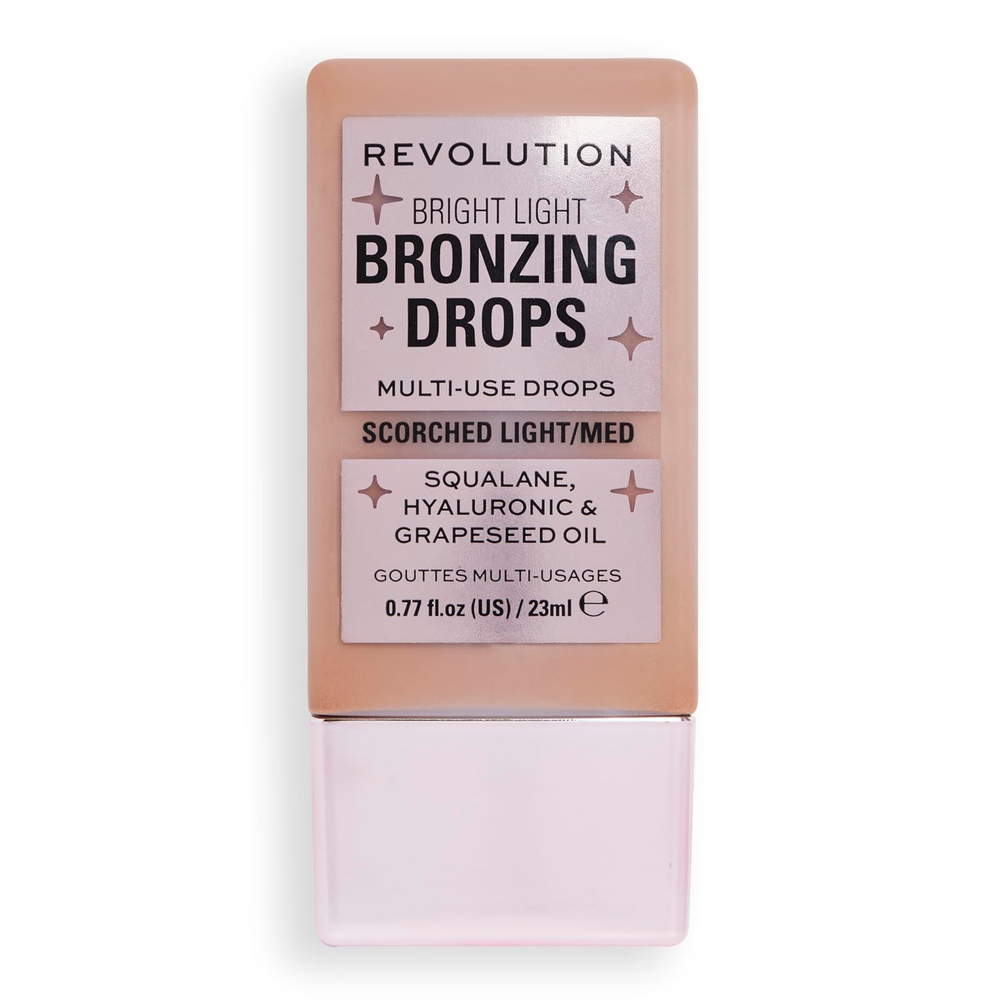 Revolution Beauty, Bright Light Bronzing Drops, Bronze & Glow Face & Body Drops Infused with Hyaluronic Acid, Bronze Scorched, 0.77 Fl. Oz.