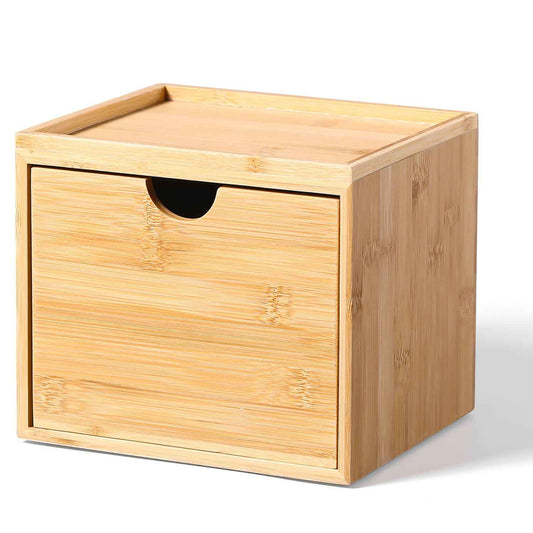 ZOBONETI Bamboo Disposable Face Towel Holder Compatible with Clean Skin Club Towel XL, Wooden Clean Towels Xl Container with Drawer, Facial Towels Storage Box for Bathroom Countertop