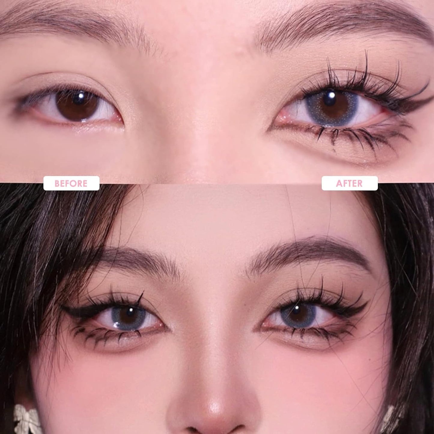 LANKIZ Manga Lash Clusters, Wispy Individual Lashes with Bottom Lashes, Anime Cosplay Eyelashes Extension, DIY Manhua False Mink Lashes for Makeup