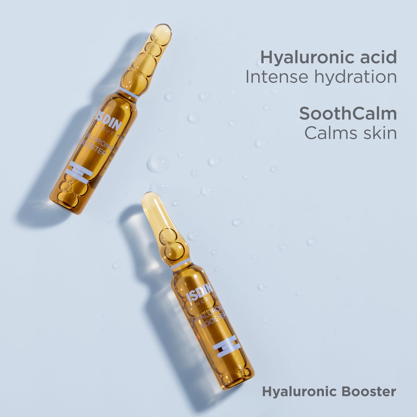 Isdinceutics Intensive Hyaluronic Acid and Peptide Booster - Facial Serum in Ampoules, 0.06 FL OZ x 10 ampoules