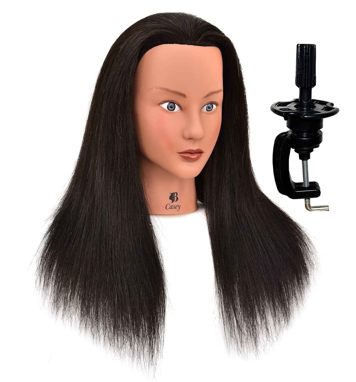 HairZtar Human Hair 18 " Mannequin Head Hairdresser Training Head Manikin Cosmetology Head - CASEY +C