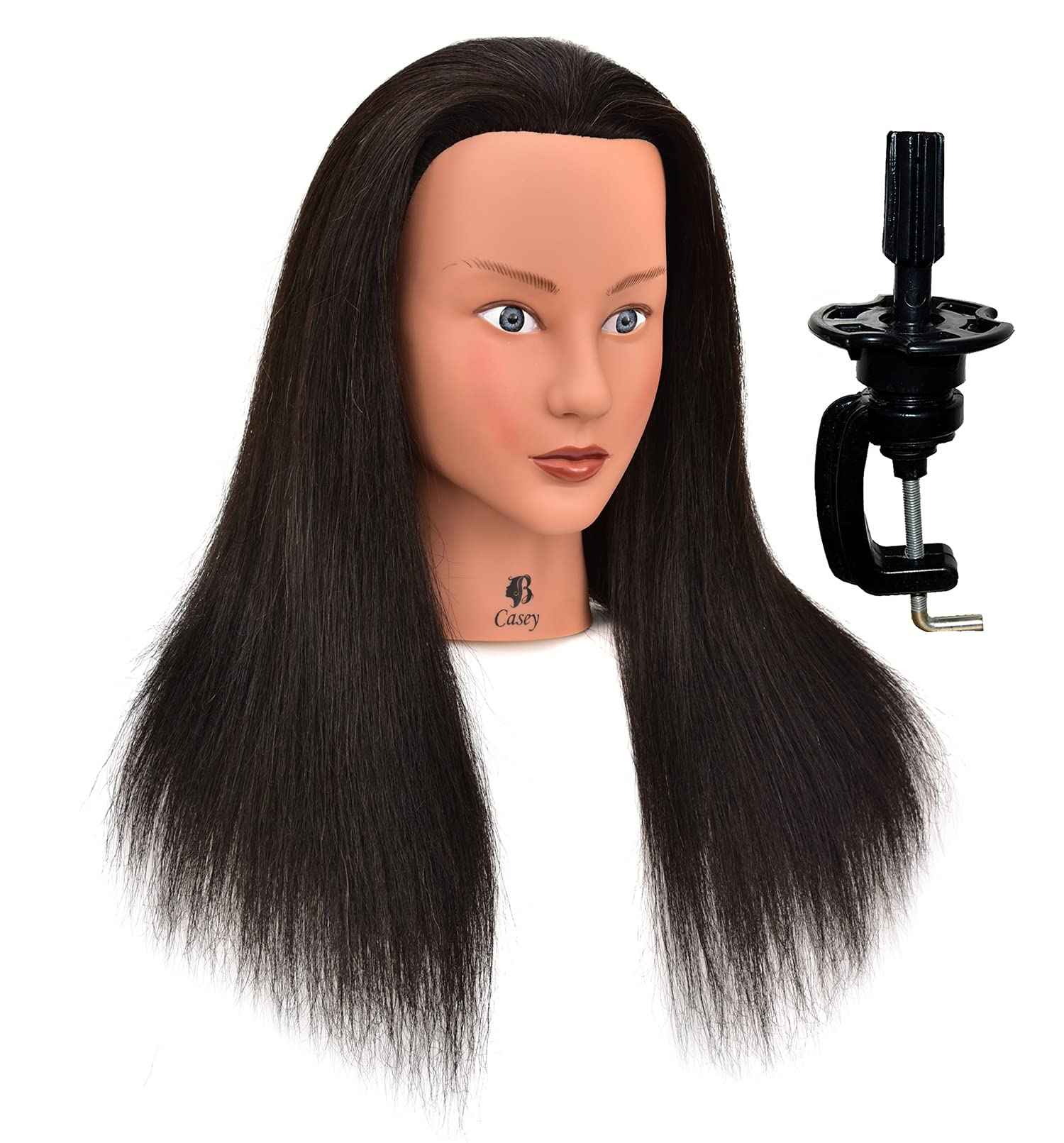 HairZtar Human Hair 18 " Mannequin Head Hairdresser Training Head Manikin Cosmetology Head - CASEY +C