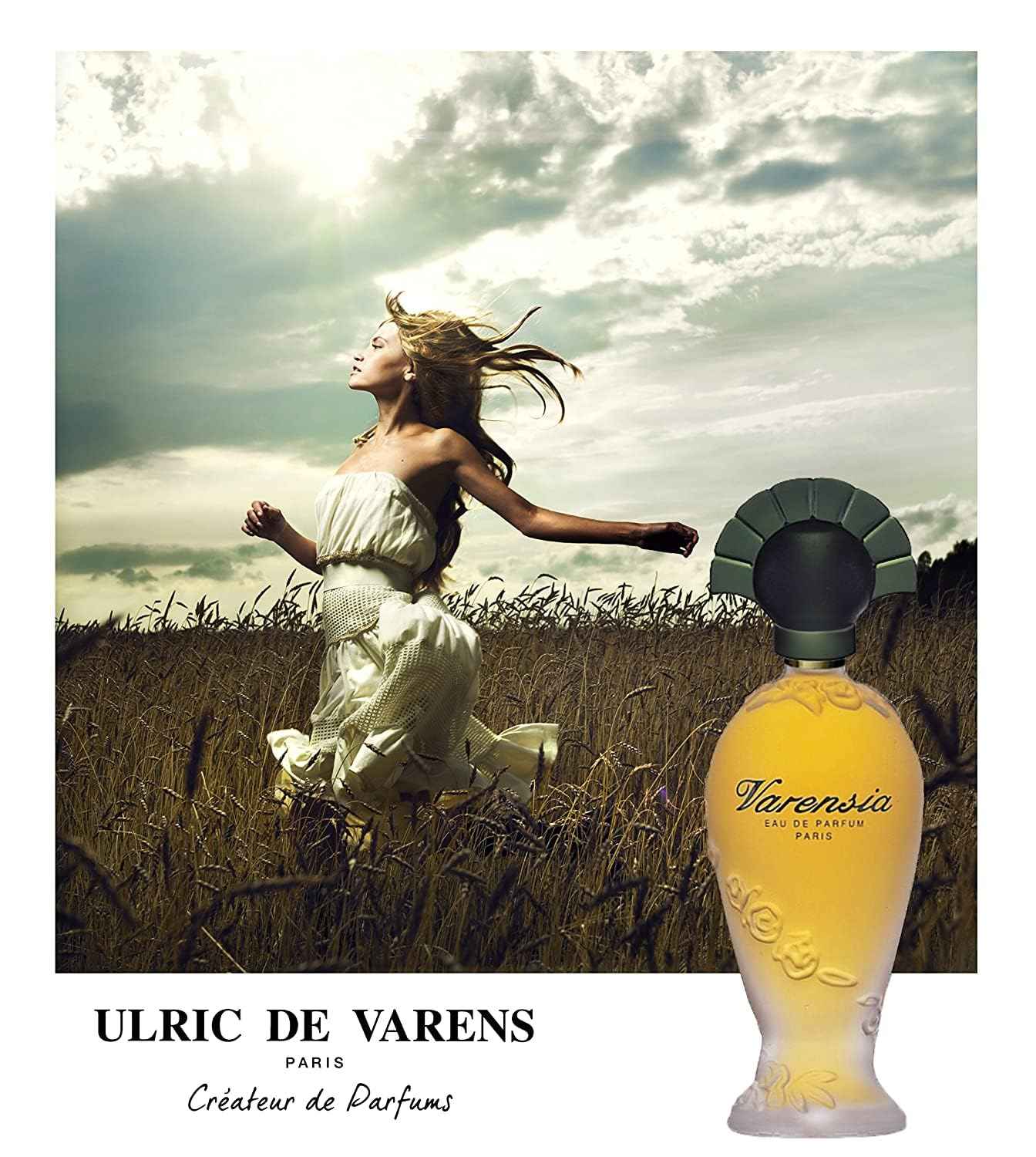 Ulric De Varens VARENSIA - Eau De Parfum for Women 2pcs Set- Earthy, Fruity, Floral Scent - Notes of Lotus Flower, Clove Raspberry, & Vanilla- Fruity & Floral- 1.7 Fl Oz + 4 Fl Oz Deodorant Spray