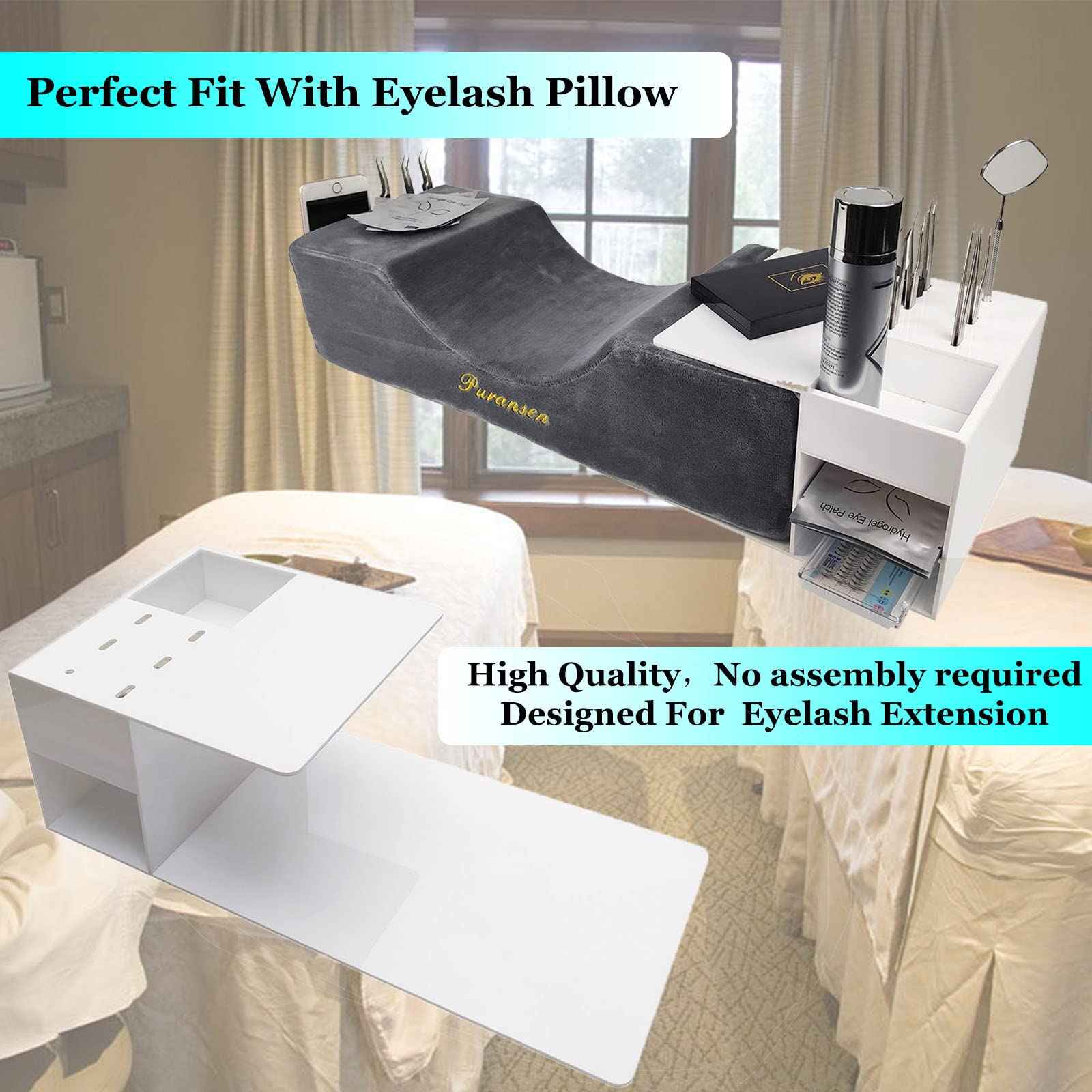Lash Shelf Organizer, Eyelash Extension Pillow Shelf Stand, Must Have for Lash Techs Tray Makes Making Way More Efficient, Faster and Easier.