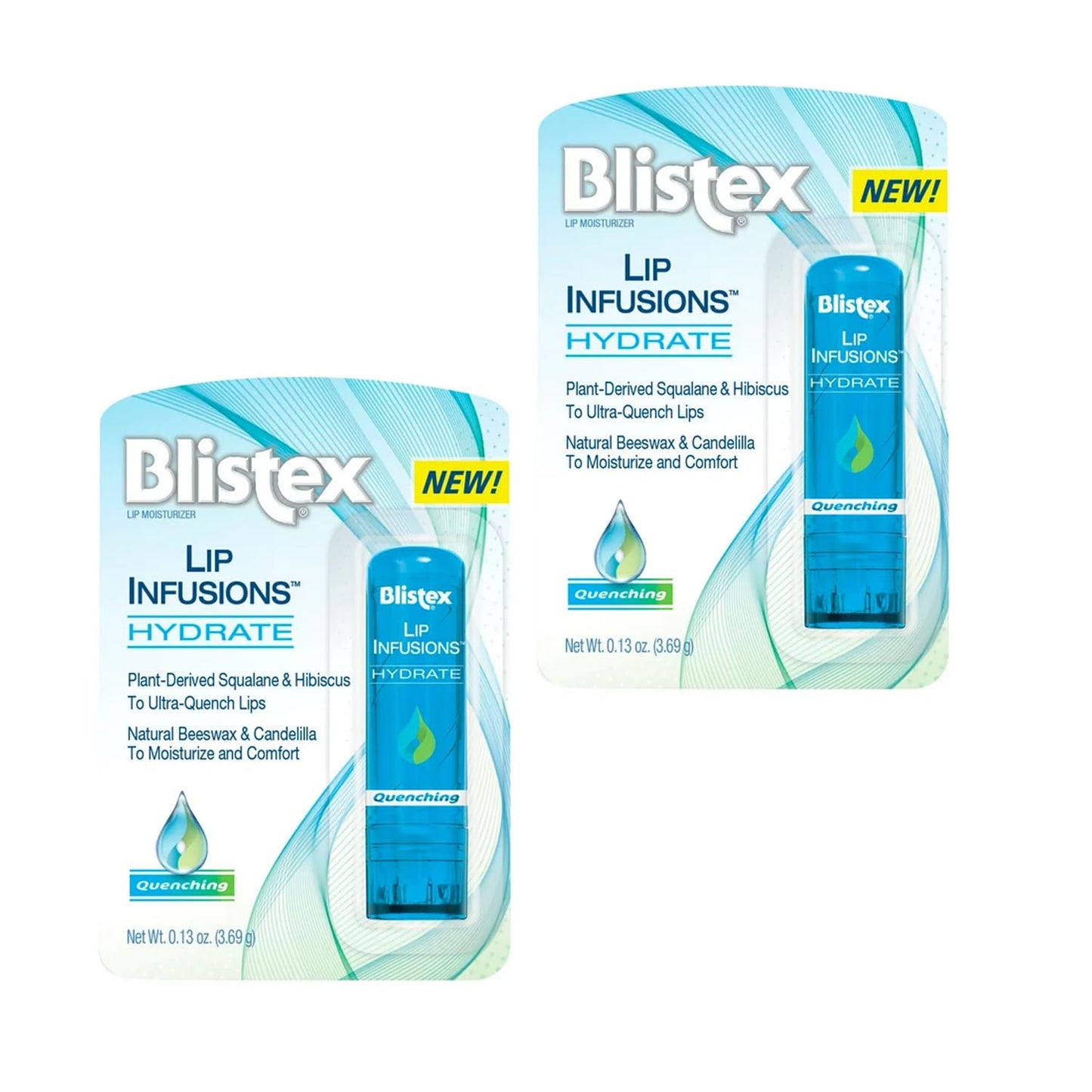 Blistex, Lip Infusions, Hydrate Lip Moisturizer 0.13 Oz (Pack of 2)