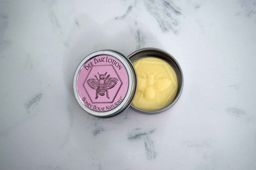 Honey House Naturals Bee Bar Gift Set – Small Bee Bar .6 ounces – All-Natural Ultra Moisturizing Lotion Bar Infused with Essential Oils and Butters – 5 Piece Set
