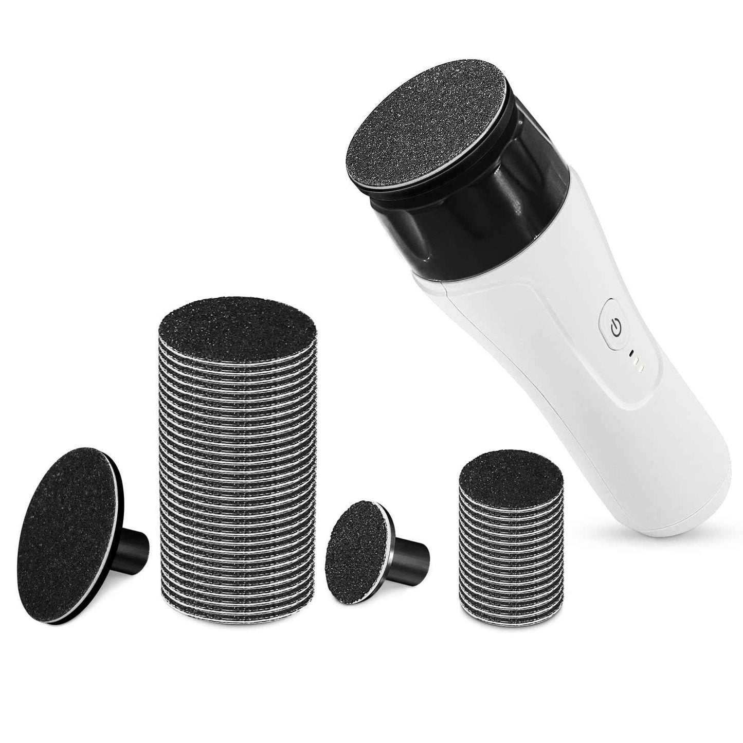 Electric Foot Callus Remover Rechargeable, High Speed Foot Sander, Powerful Portable Electric Foot File Pedicure Tools for Women Men Dead, Hard Cracked Dry Skin (White)