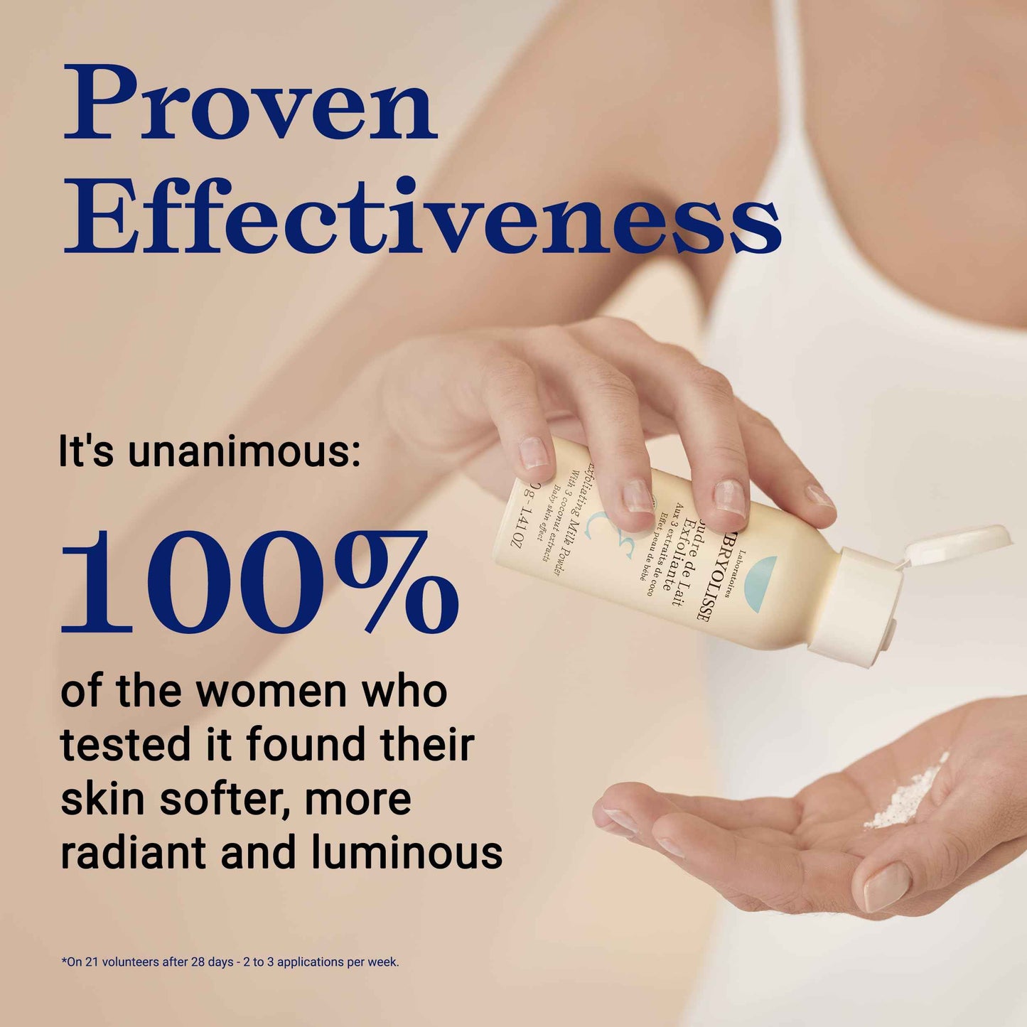 Embryolisse Exfoliating Face Scrub Powder - Facial Cleanser that Exfoliates, Tones and Softens the Skin - With Coconut & Milk Powder - for All Skin Types, Even Sensitive, 1.41 Oz