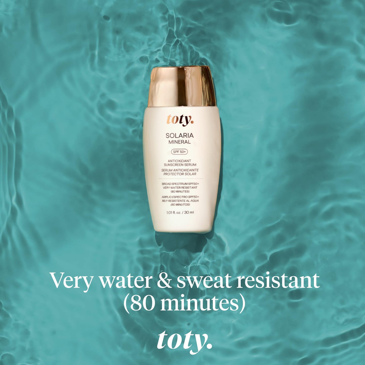 toty - Solaria Mineral SPF 50+ Antioxidant Sunscreen Serum- Mineral Tinted Face Sunscreen- Broad Spectrum- Universal Tint- Ultra Fluid - Travel Size - Water Resistant - By Sofia Vergara 30ml