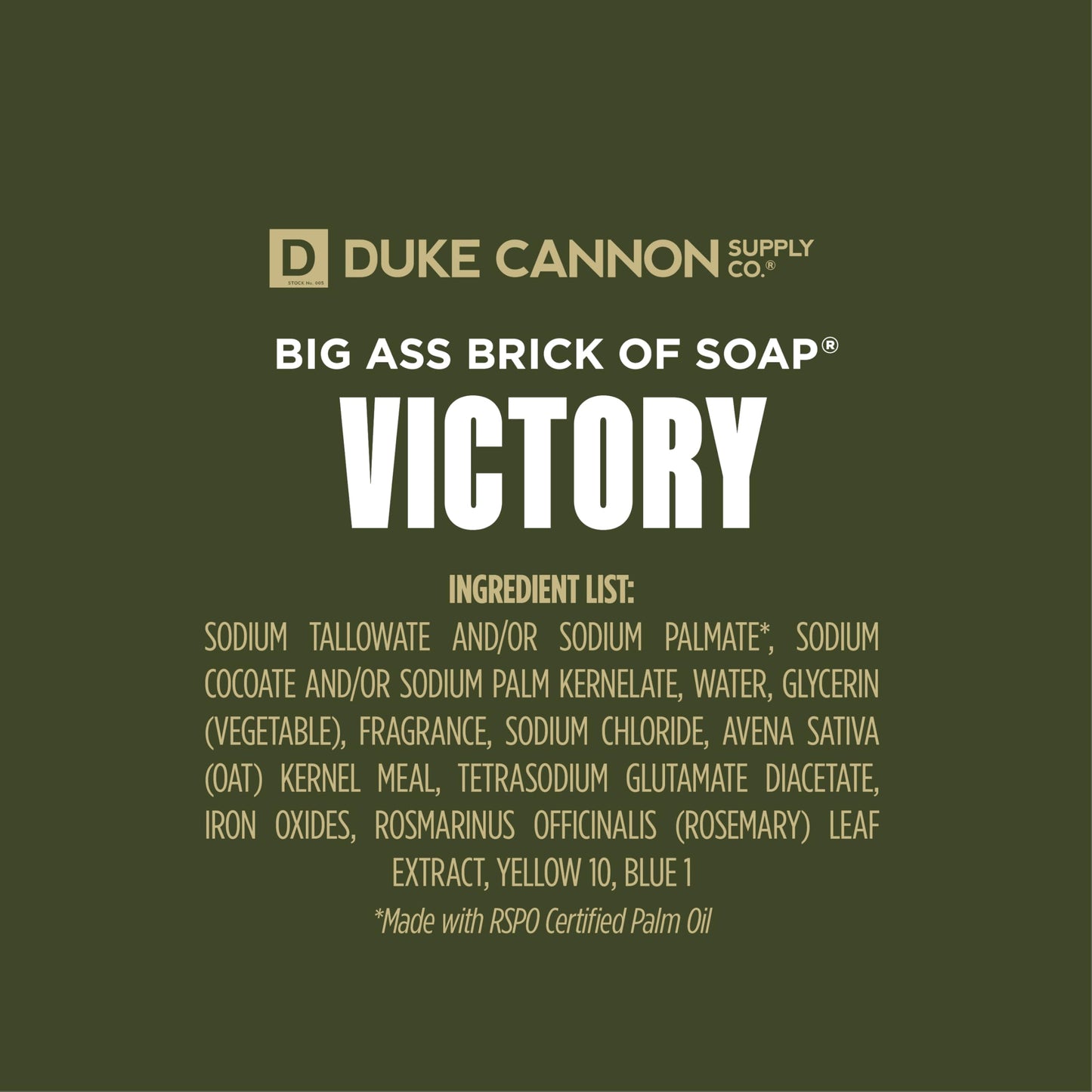 Duke Cannon Big Brick of Bar Soap for Men - Smells Like Victory, 10 Ounces (Pack of 2)