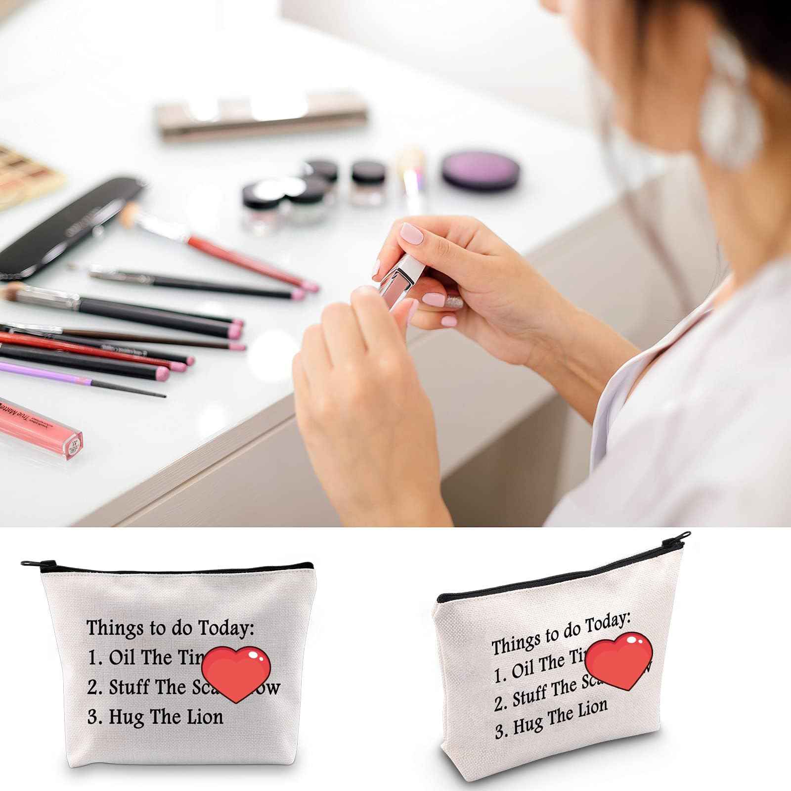 BLUPARK Wizard Gift Oil The T M Stuff The Scarec Hug The Lion Makeup Bag for Fans (Things to do Today)