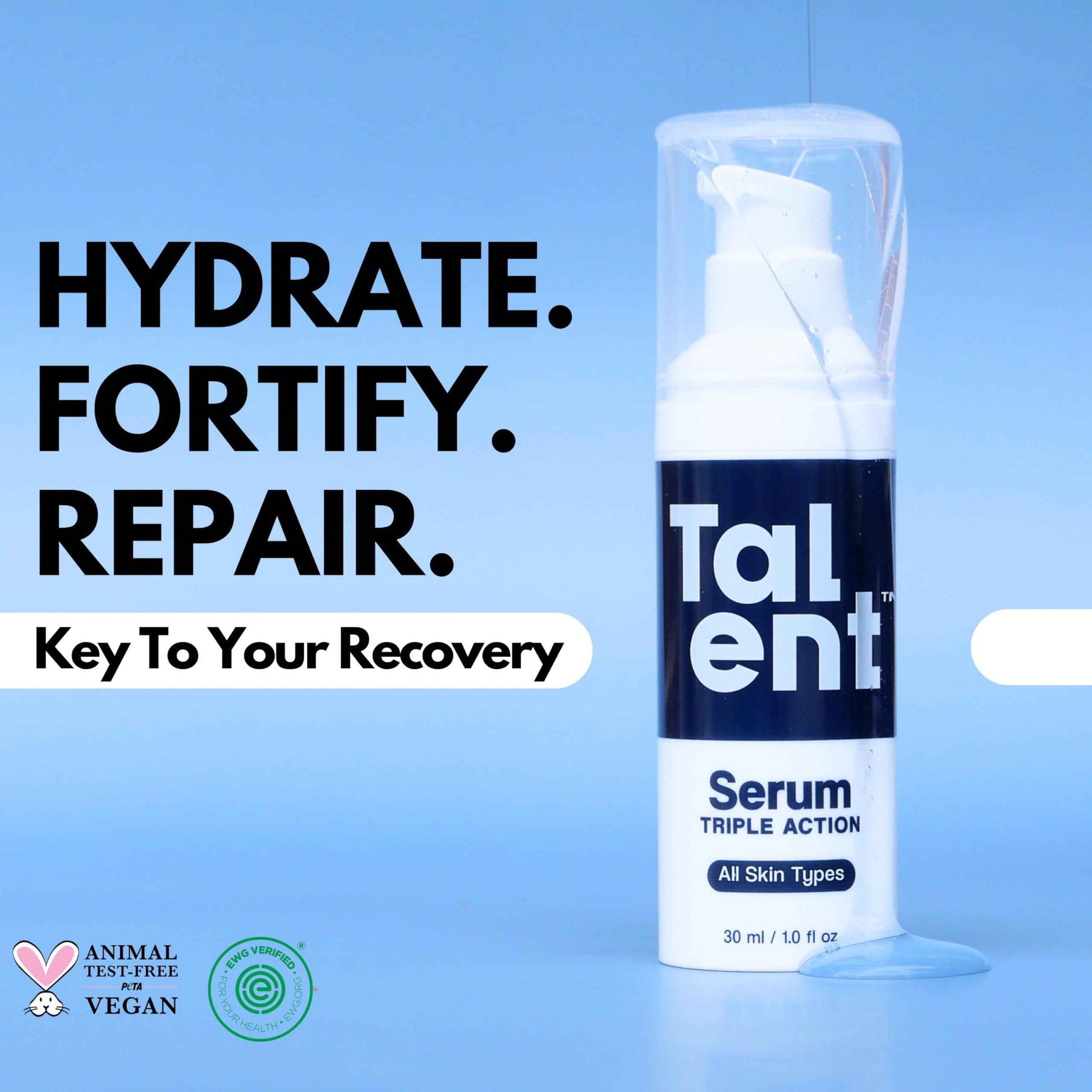 Talent Men's Triple Action Serum – Korean Skincare, EWG Verified, Fragrance-Free, Non-Greasy Anti-Aging Face Serum with Probiotics, 1.0 fl oz