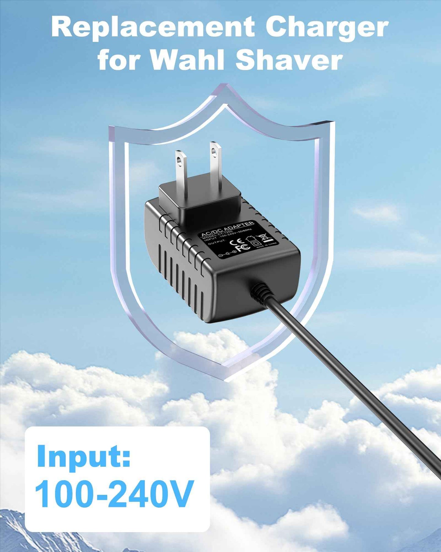 WUKUR 2V Shaver Charger Compatible with Wahl 8061, 8786, 8163, 7367, 7357, 7353, 7029, 7060, 7035, 7339, 7356 5-Star Series Clipper Trimmer